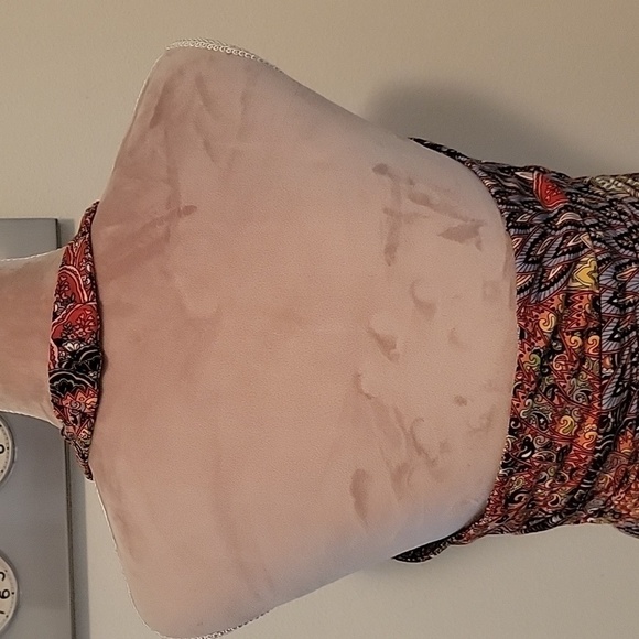 Muse Sleeveless Dress. Size 10, Gathered Waist, Paisley / Peacock Pattern, EUC! - Picture 4 of 7